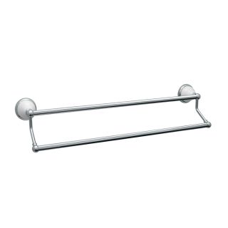 Gatco 5286 Chrome Double Towel Bar from the Franciscan Series Faucet