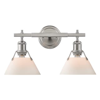 A thumbnail of the Golden Lighting 3306-BA2 PW Pewter with Opal Shades