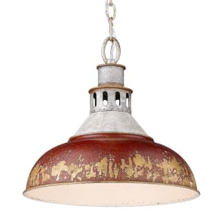 A thumbnail of the Golden Lighting 0865-L Aged Galvanize Steel / Antique Red