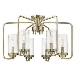 Golden Lighting Holden 25-in Aged Brass Transitional Semi-flush Mount Light Golden Lighting Holden 25-in Aged Brass Transitional Semi-flush Mount Light