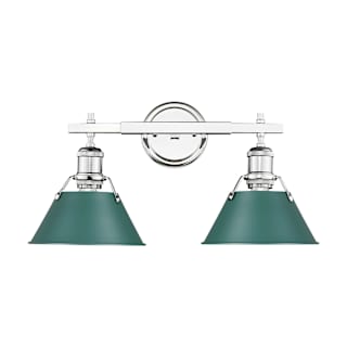 A thumbnail of the Golden Lighting 3306-BA2 CH Chrome / Pine Green Shades