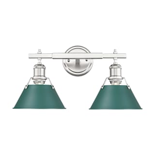 A thumbnail of the Golden Lighting 3306-BA2 PW Pewter / Pine Green Shades
