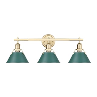 A thumbnail of the Golden Lighting 3306-BA3 BCB Brushed Champagne Bronze / Pine Green Shades