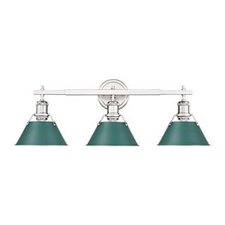 A thumbnail of the Golden Lighting 3306-BA3 PW Pewter / Pine Green Shades