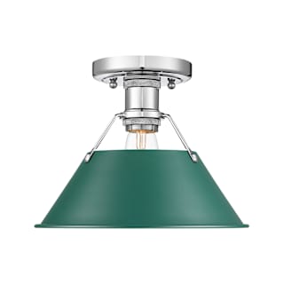 A thumbnail of the Golden Lighting 3306-FM CH Chrome / Pine Green Shades