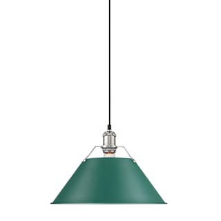 A thumbnail of the Golden Lighting 3306-L CH Chrome / Pine Green Shades