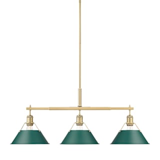 A thumbnail of the Golden Lighting 3306-LP BCB Brushed Champagne Bronze / Pine Green Shades