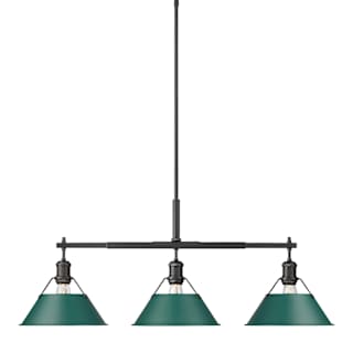 A thumbnail of the Golden Lighting 3306-LP Matte Black / Pine Green Shades