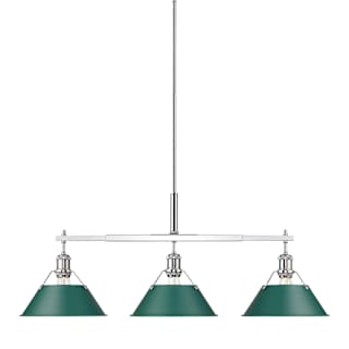 A thumbnail of the Golden Lighting 3306-LP CH Chrome / Pine Green Shades