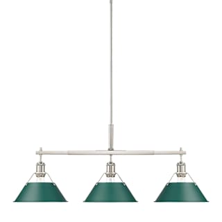 A thumbnail of the Golden Lighting 3306-LP PW Pewter / Pine Green Shades