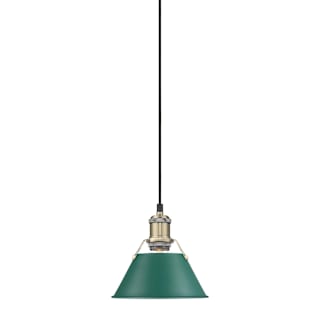 A thumbnail of the Golden Lighting 3306-S AB Aged Brass / Pine Green Shades