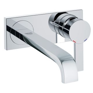 Arne Ja Wat Grohe 1938700A Starlight Chrome Allure 1.2 GPM Wall Mounted Bathroom Faucet  with SilkMove Technology - Less Drain Assembly - Faucet.com