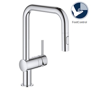 Grohe 32319003FC Starlight Chrome Minta Pull-Down Kitchen Faucet and Foot  Control Adapter Kit Combo with 2-Function Push and Lock Sprayer -  FaucetDirect.com