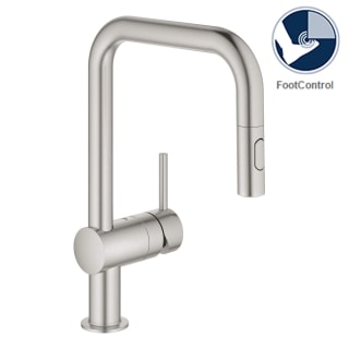 Burgerschap innovatie lawaai Grohe 32319DC3FC SuperSteel Minta Pull-Down Kitchen Faucet and Foot Control  Adapter Kit Combo with 2-Function Push and Lock Sprayer - Faucet.com