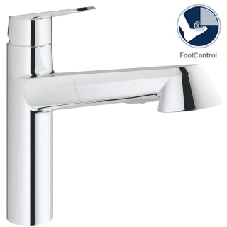 Grohe 33330002fc Starlight Chrome Eurodisc Cosmopolitan Pull Out Kitchen Faucet And Foot Control Adapter Kit Combo With 2 Function Toggle Sprayer Faucet Com