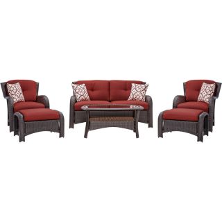 Hanover STRATHMERE6PCRED Crimson Red Strathmere 6 Piece Steel