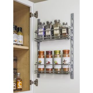 Cupboard & Pantry Cabinet Door Organizer Set of 4 Hanging Spice Rack in Chrome Spice Shelf for your Kitchen Cabinet Spice Rack Organizer for Cabinet- Spice Rack Wall Mount 