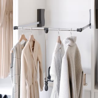 Hardware Resources 1521 Chrome Expanding 21 to 24 Wide Pull Down Clothes Closet Rod Wardrobe Lift 45 lb Capacity PullsDirect