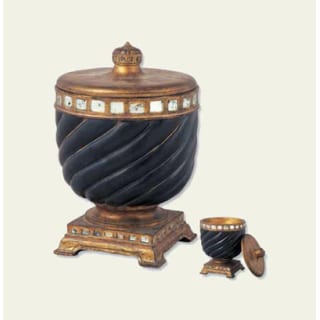 Harris Marcus Home H80112 Obsidian Gold Leaf Decorative Bowl