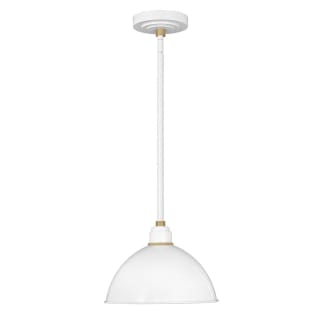 Hinkley Lighting 10584GW Gloss White Brass Foundry 1 Light 12 Wide Indoor Outdoor Pendant LightingDirect