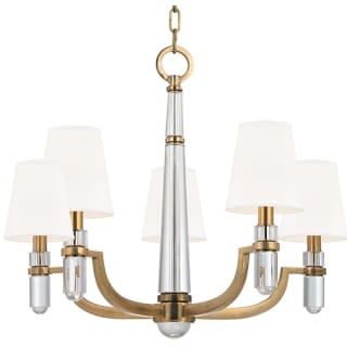 A thumbnail of the Hudson Valley Lighting 985 Aged Brass / White Silk Shades