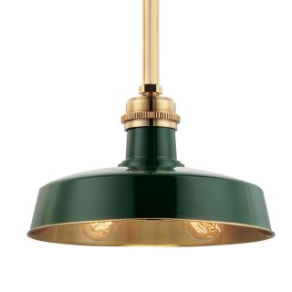 A thumbnail of the Hudson Valley Lighting 8614 Aged Brass / Forest Green