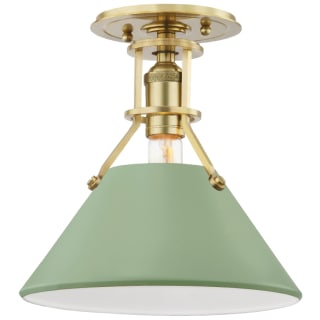 A thumbnail of the Hudson Valley Lighting MDS353 Aged Brass / Leaf Green