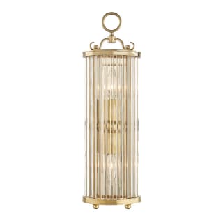 Hudson Valley Lighting MDS200 AGB Aged Brass Glass No.1 Single Light 19 Tall Wall Sconce with Clear Crystal Shade LightingDirect