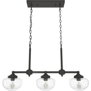 Hunter 19491 Saddle Creek Clear Seeded Glass 3 Light Linear Chandelier Noble Bronze