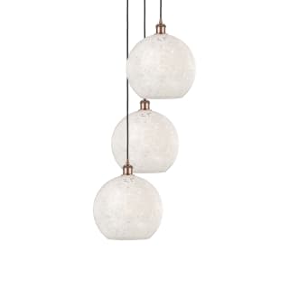 A thumbnail of the Innovations Lighting 113B-3P-14-19 White Mouchette Pendant Antique Copper