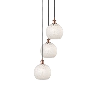 A thumbnail of the Innovations Lighting 113B-3P-36-15 White Mouchette Pendant Antique Copper