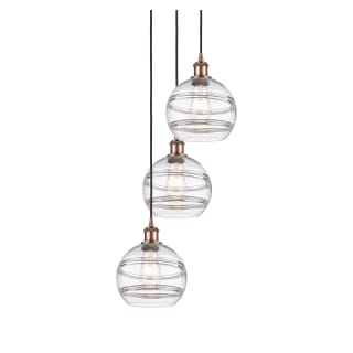 A thumbnail of the Innovations Lighting 113B-3P-30-15 Rochester Pendant Antique Copper / Clear