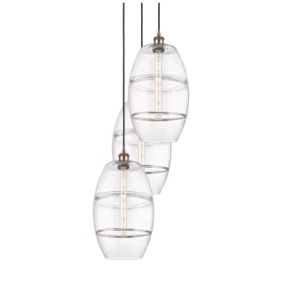 A thumbnail of the Innovations Lighting 113B-3P-56-17 Vaz Pendant Antique Copper / Clear