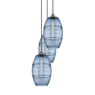 A thumbnail of the Innovations Lighting 113B-3P-56-17 Vaz Pendant Black Antique Brass / Blue