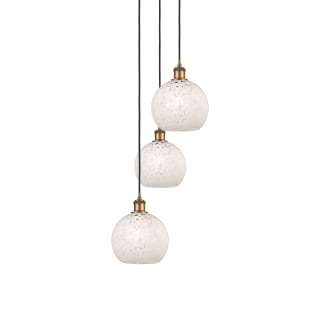 A thumbnail of the Innovations Lighting 113B-3P-36-15 White Mouchette Pendant Brushed Brass