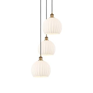 A thumbnail of the Innovations Lighting 113B-3P-42-17 White Venetian Pendant Brushed Brass