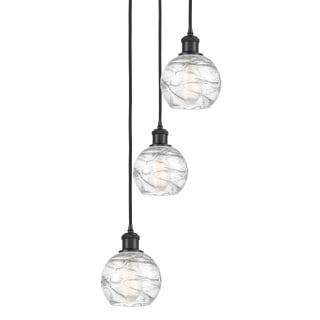 A thumbnail of the Innovations Lighting 113B-3P-18-13 Athens Pendant Matte Black / Clear Deco Swirl