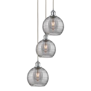 A thumbnail of the Innovations Lighting 113B-3P 30 15 Athens Deco Swirl Pendant Polished Chrome / Light Smoke Deco Swirl