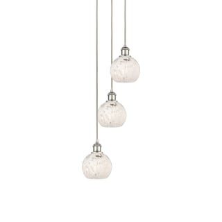 A thumbnail of the Innovations Lighting 113B-3P-11-13 White Mouchette Pendant Polished Nickel