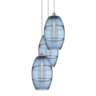 A thumbnail of the Innovations Lighting 113B-3P-56-17 Vaz Pendant Brushed Satin Nickel / Blue