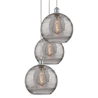 A thumbnail of the Innovations Lighting 113B-3P 41 19 Athens Deco Swirl Pendant White Polished Chrome / Light Smoke Deco Swirl