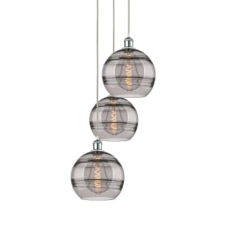 A thumbnail of the Innovations Lighting 113B-3P-36-17 Rochester Pendant White Polished Chrome / Smoked