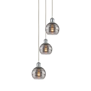 A thumbnail of the Innovations Lighting 113B-3P-24-12 Rochester Pendant White Polished Chrome / Smoked