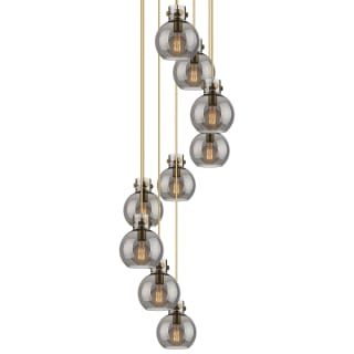 A thumbnail of the Innovations Lighting 119-410-1PS-10-23 Newton Sphere Pendant Brushed Brass / Light Smoke