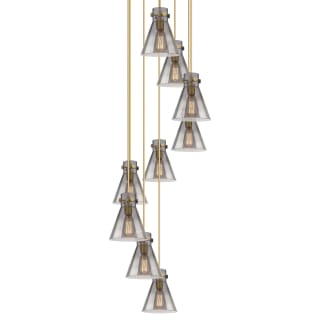 A thumbnail of the Innovations Lighting 119-410-1PS-10-23 Newton Cone Pendant Brushed Brass / Light Smoke