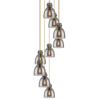 A thumbnail of the Innovations Lighting 119-410-1PS-10-23 Newton Bell Pendant Brushed Brass / Light Smoke