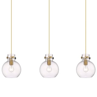 A thumbnail of the Innovations Lighting 123-410-1PS-10-40 Newton Sphere Pendant Brushed Brass / Clear