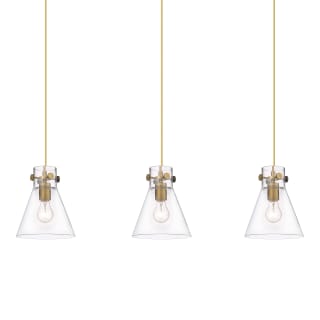 A thumbnail of the Innovations Lighting 123-410-1PS-10-40 Newton Cone Pendant Brushed Brass / Clear