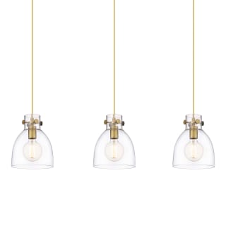 A thumbnail of the Innovations Lighting 123-410-1PS-10-40 Newton Bell Pendant Brushed Brass / Clear