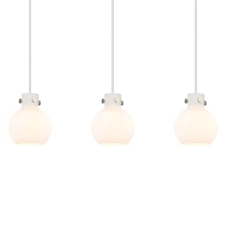 A thumbnail of the Innovations Lighting 123-410-1PS-10-40 Newton Sphere Pendant Brushed Satin Nickel / White